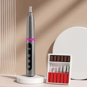 1pc Electric Nail Drill Machine Kits, Rechargeable Portable Manicure Tool with UV Light for Gel Polish Curing and Shaping