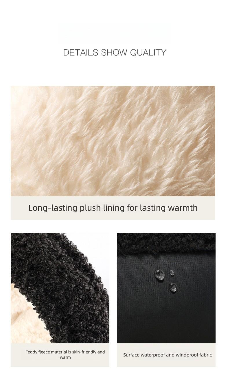 Rear-Wear Polar Fleece Ear Muffs for Men Foldable Winter Ear Protection Windproof Behind-the-Head Design All-Weather Commute & Outdoor Essential Stylish Gift
