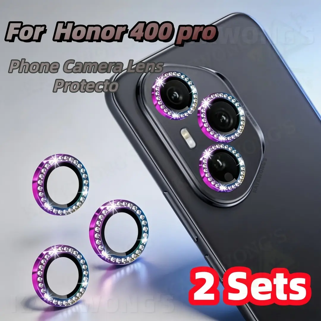 KAYKWONG'S 2-Pack Protective Film for Honor 400 Pro, Diamond HD Camera Lens Protector, Flashy Effect, Easy Installation, No Impact on Photography