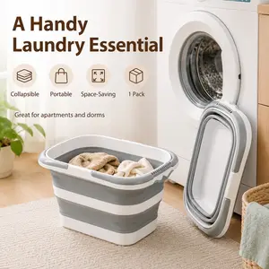 Foldable bathtub toy storage basket for large capacity pets, multi-functional household laundry basin, portable basin