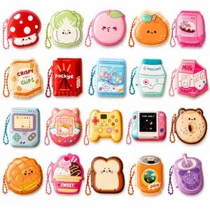 MIUVA 20 Pack Cute   Cartoon Sticky Notes with Chain, Kawaii Mini Squishy Memo Pads, 5 Series 20 Styles Portable Shaped Notepads for Journaling, Planner, School, Office, Gifts & Party Favors