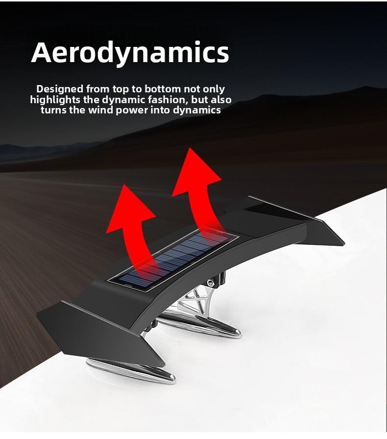 Solar LED Roof Light, Flowing Glow Tail Wing Warning Light for Car SUV Truck, No Wiring Easy Install, Night Driving Safety Beacon, Universal Fit Anti-Collision Accessory, IP67 Waterproof