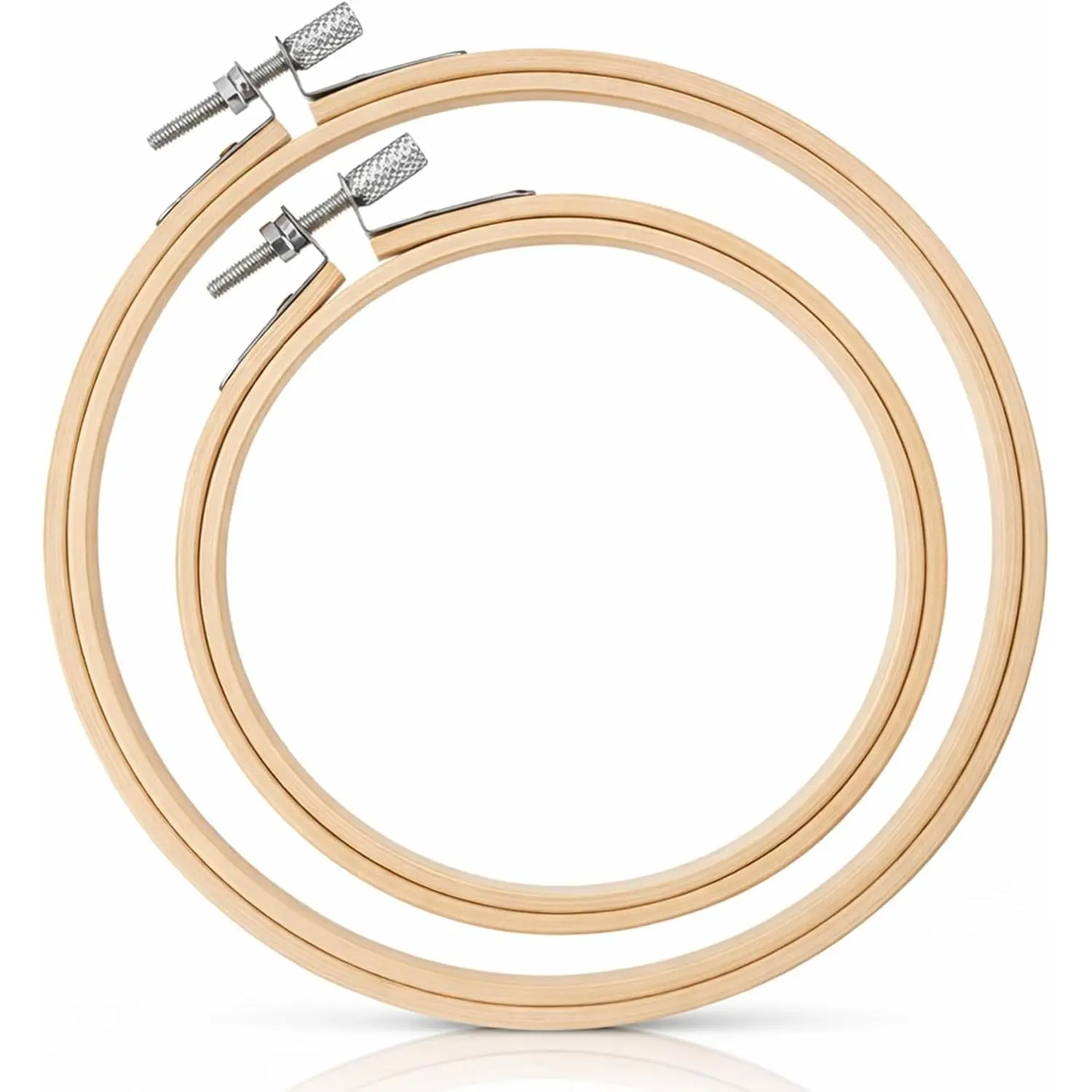 2 count Embroidery Hoop with Metal Screw, 4 Inch 6 Inch  Frame Circle  Stitchs Hoops Adjustable  Croses  Hoop Ring Round Embroiderys Hoops Set for Friendly Embroidery,  Stitc