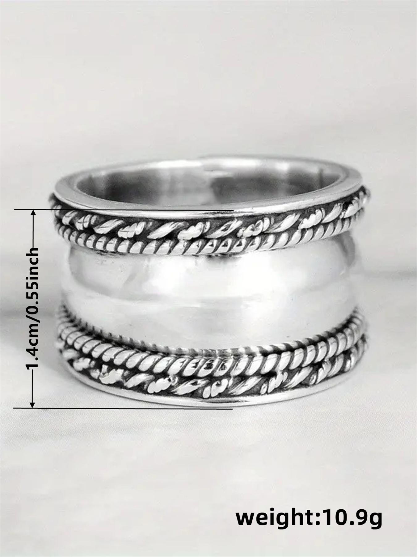 Vintage Style Braided Design Ring, Stackable Rings, Fashionable Jewelry, Fashion Accessories for Women & Girls, Simple Jewelry for Party, Daily Clothing Decor, Trendy All-match & Exquisite Jewelry for Birthday Gift