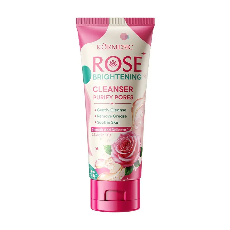 Hydrating Rose Facial Cleansing Milk Gentle Daily Face Wash Refreshing After Washing Non-Tight Skin No Dry Tightness For All Skin Types Non Stripping Cleanser