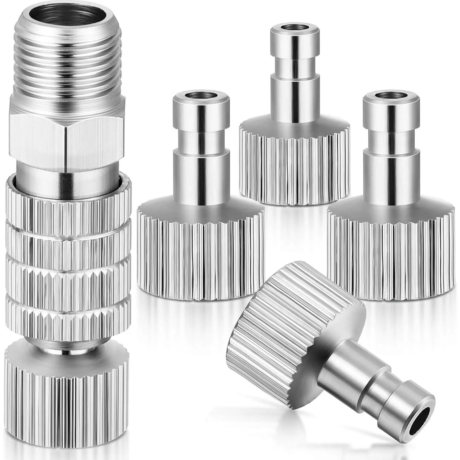 5 count  Quick Release Coupling Disconnect Adapter Kit, 1/8 Inch Female Connectors and Male Adapters Adjustment Control Valve  Accessories for Air Compressor