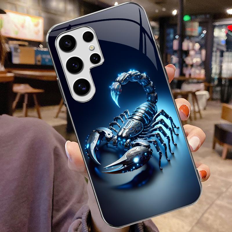 Suitable for [Galaxy S25 Ultra] Light luxury crystal eagle pattern and scorpion glass electroplated mobile phone case, exquisite and gorgeous 995