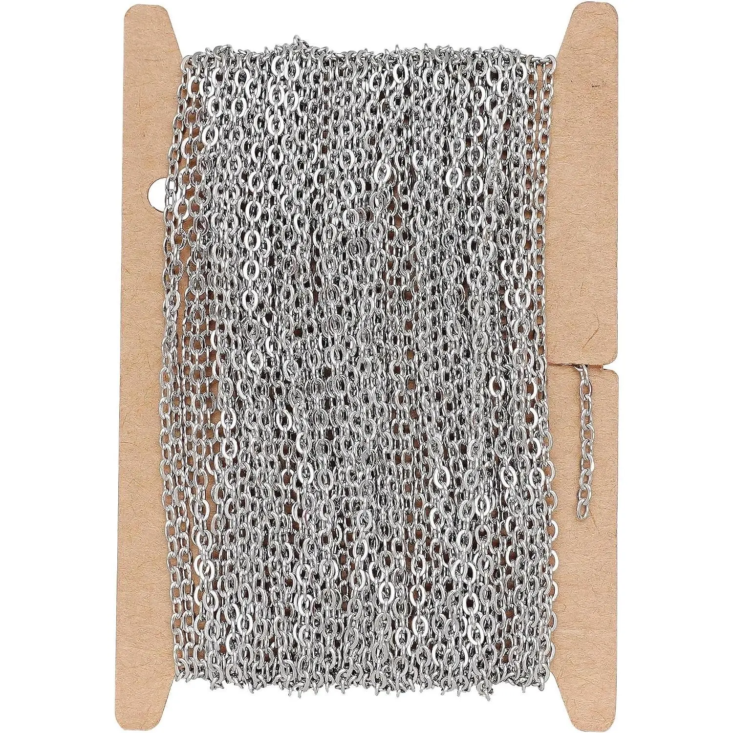 32.8- Width 1.6mm Stainless Steel  Chains, Welded Permanent Craft Chains for Necklace Bracelet Earring  Making