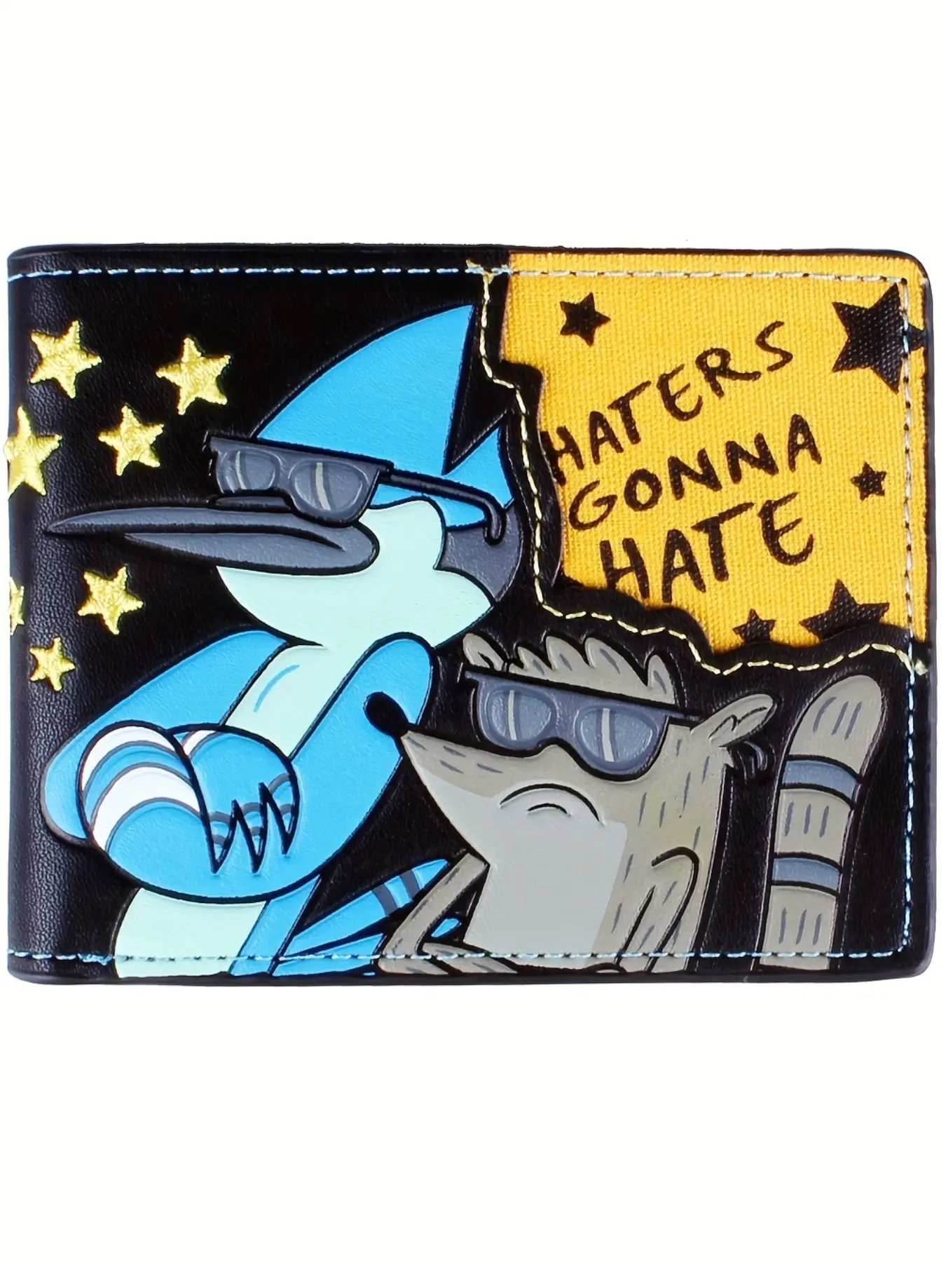 Men's and Women's Short Wallet, PU Material, Two-Fold Design, Printed Pattern, Compact and Stylish, Ideal for Daily Use