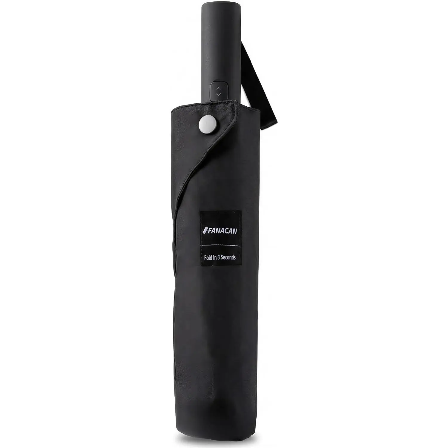 Fold in 3 seconds Shape memory folding umbrella, Golf umbrella windproof and rainproof , - automatic open and close umbrella for mens, Black