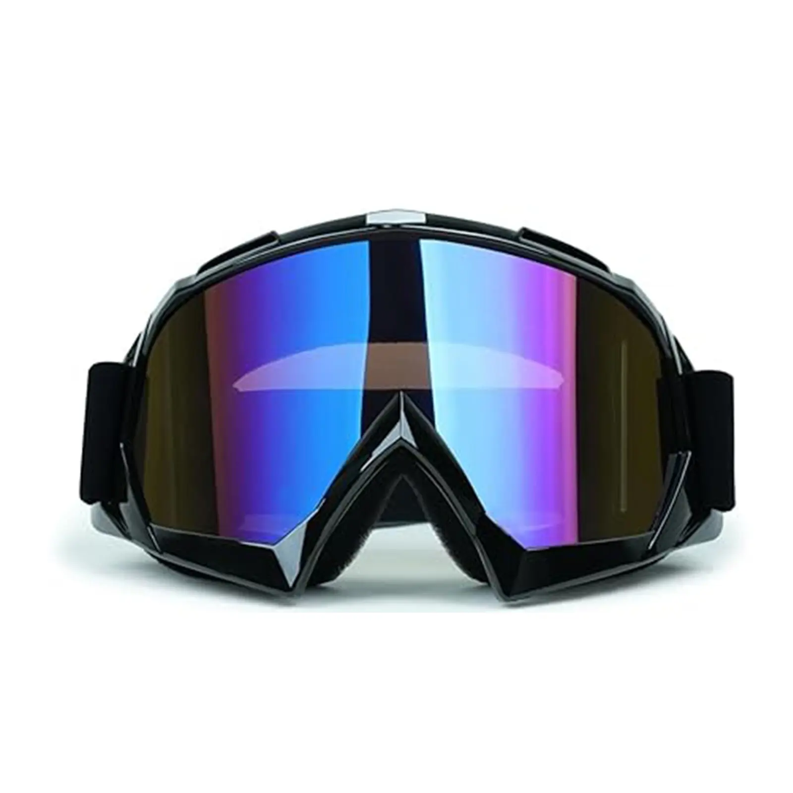 Windproof Motorcycle Riding Goggles, Anti-Scratch Ski Goggles with Colorful Lens, Dustproof Protective Eyewear for Dirt Bike, ATV, Motocross & Outdoor Sports