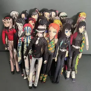 Anime Kamado Tanjirou Plush Rengoku Kyoujurou Tomioka Giyuu Plushies Doll Slender Twistable Shape Stuffed Toys Room Decor Gift