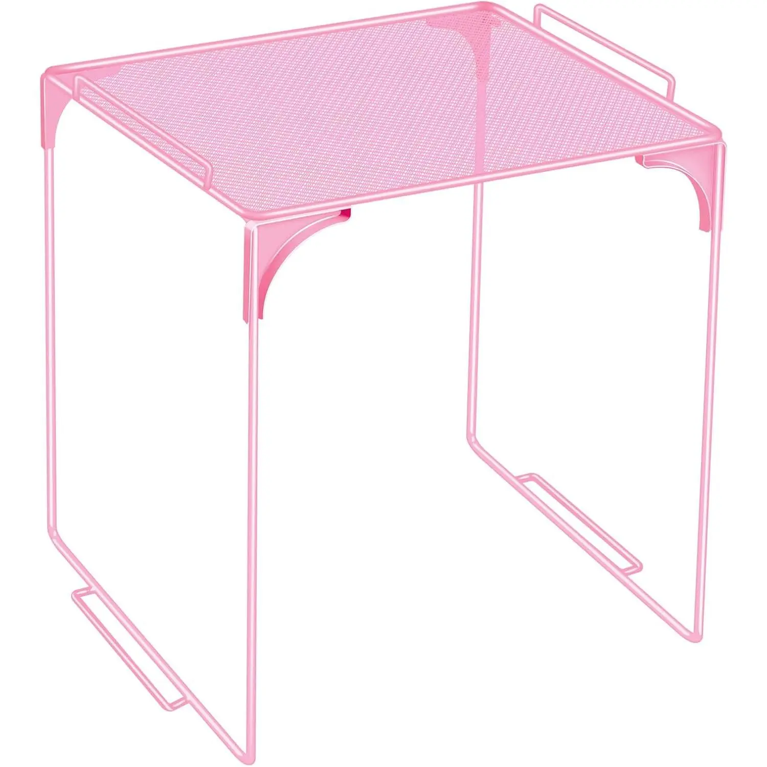 Demonwer Locker Organizer Shelf Pink Stackable Extra Locker Shelf Storage Cabinet Accessories for School Office Home Gym Supplies
