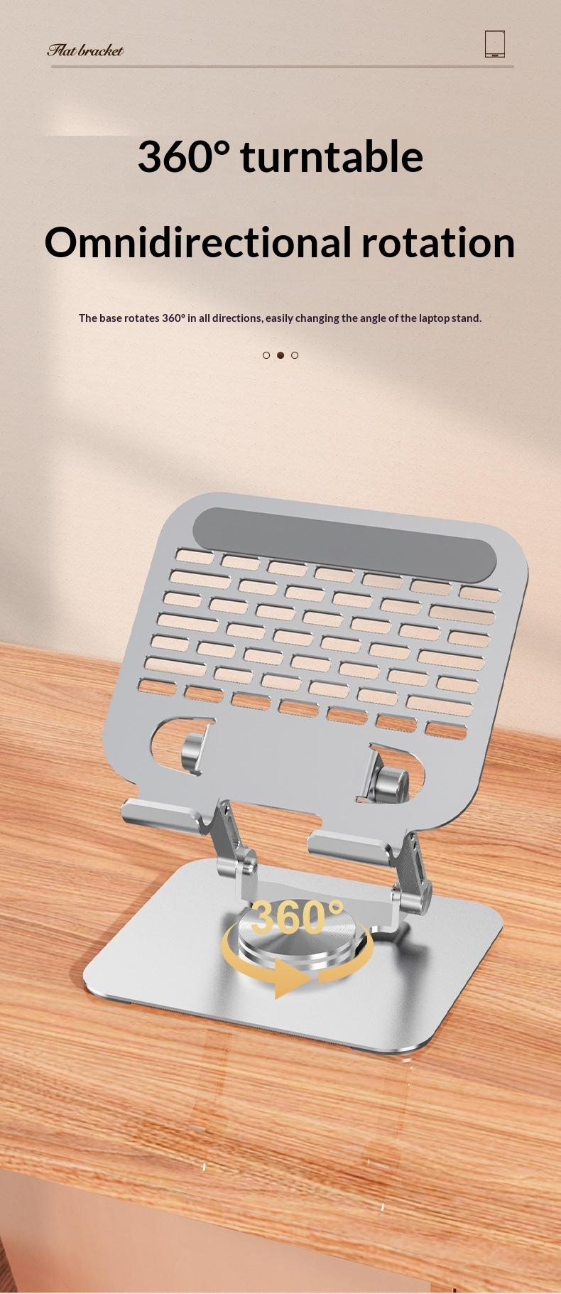 Desktop holder, mobile phone tablet, computer holder 360-degree rotating metal, high-end lazy live broadcast drama chasing artifact