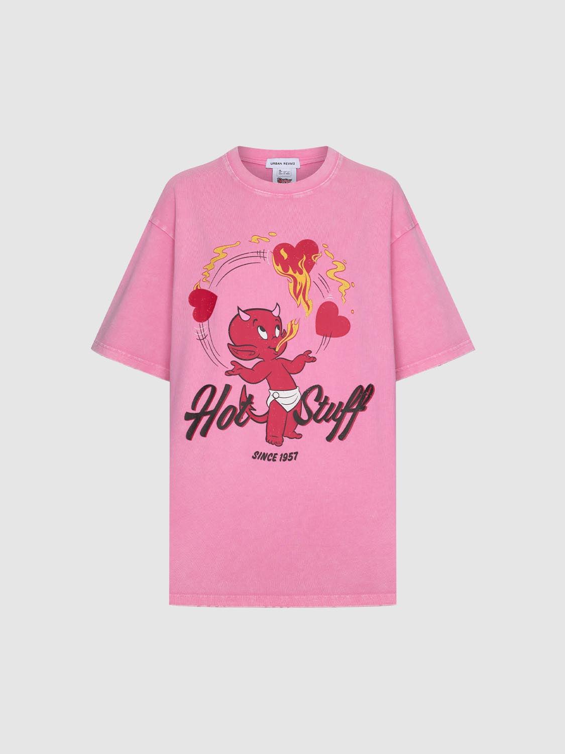 URBAN REVIVO 2026 Summer Women's Fun Graphic T-Shirt UYV460066