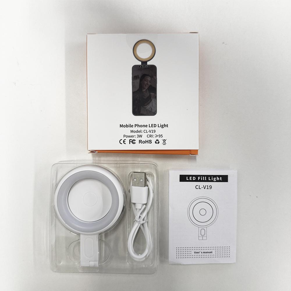 Portable Magnetic Fill Light, 1 Count USB Rechargeable Selfie Light, Compact and Portable Photography Light, Outdoor Mini Pocket Lamp