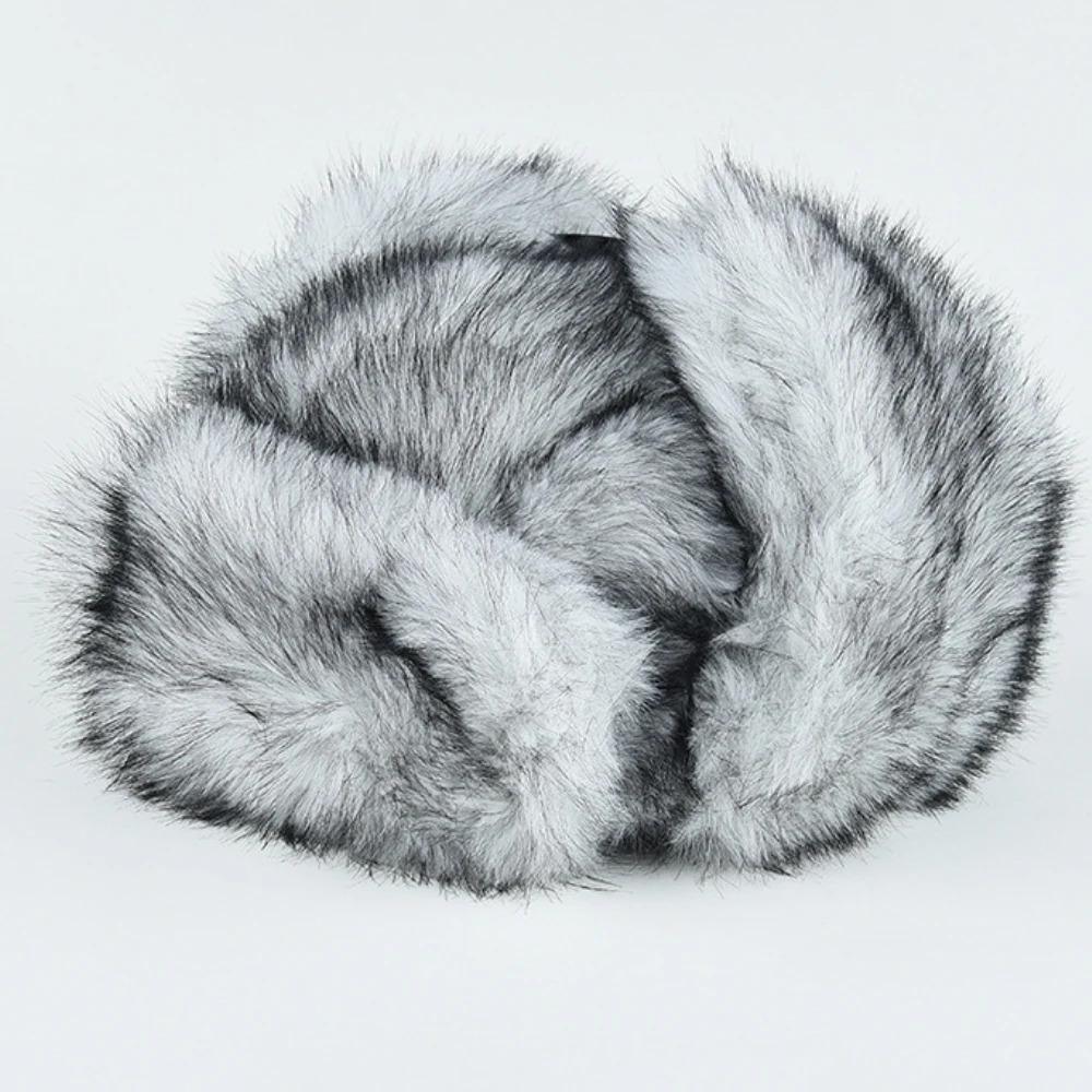 HT4993 Bomber Hat Thick Warm Winter Fluffy Fur Hats for Men Women Windproof Snow Ski Earflap Cap Male Female Russian Hat Ushanka