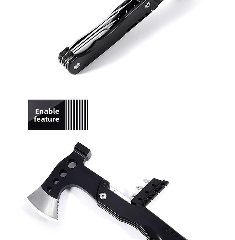 Multifunctional Folding Axe-Hammer Outdoor Camping Survival Tool Tactical Axe Portable Fire Axe with Knife and Pliers Emergency Equipment