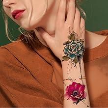 24-Pack Half Sleeve Temporary Tattoos for Adults - Realistic 3D Lion, Eagle, Skull, Jesus & Greek God Designs |   Waterproof Forearm Body Stickers for Men & Women (Gothic Style, Long Lasting)