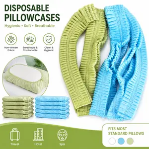 6pcs Breathable Pillow Protectors, Elastic Disposable Pillow Covers, Soft Non-Woven Material, Ideal for Travel, Hotel, Home Use