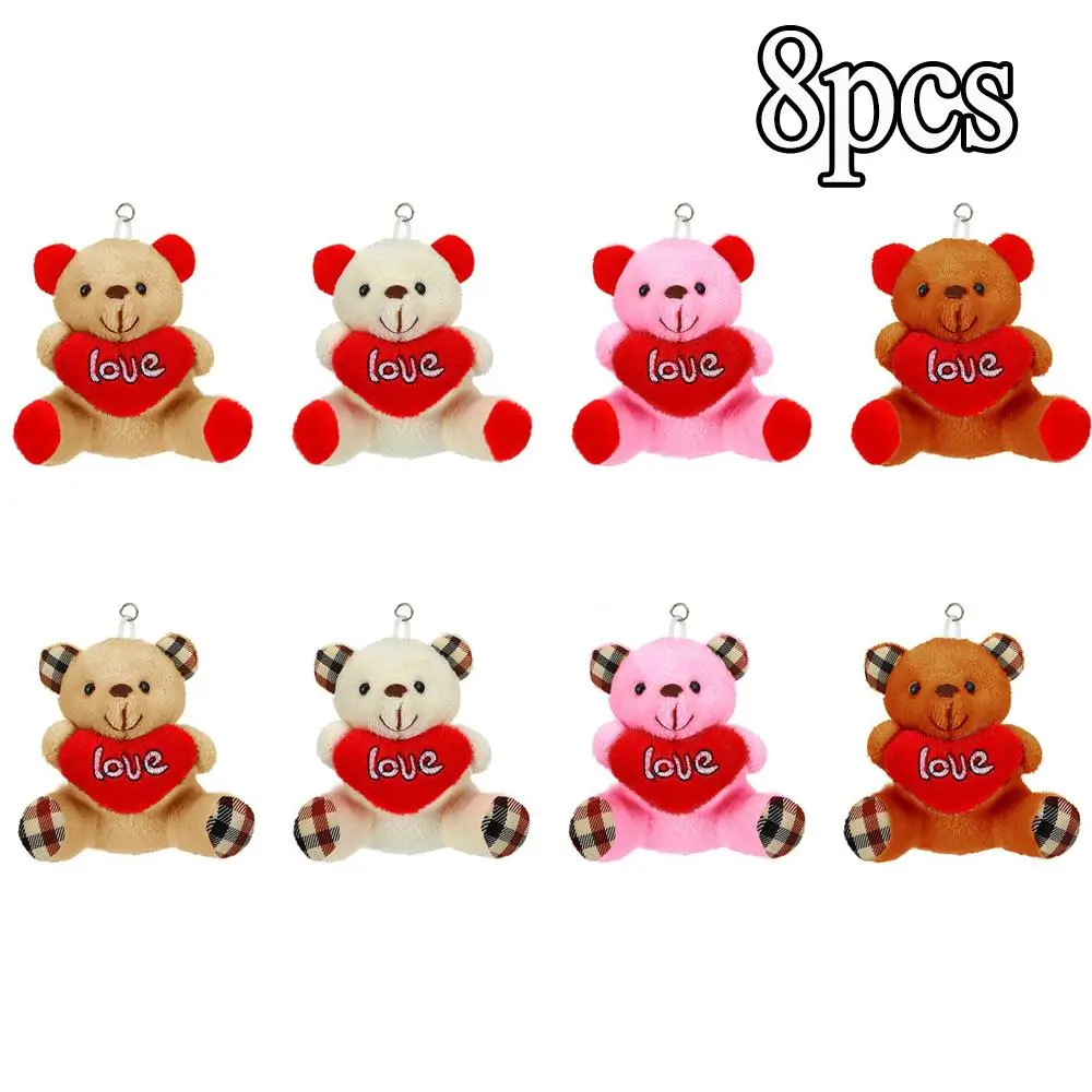 Valentines Stuffed Animal Bear Small Plush Cute Heart Bears Stuffed Bears Bulk for Valentine's  Wedding Birthday Party Favors