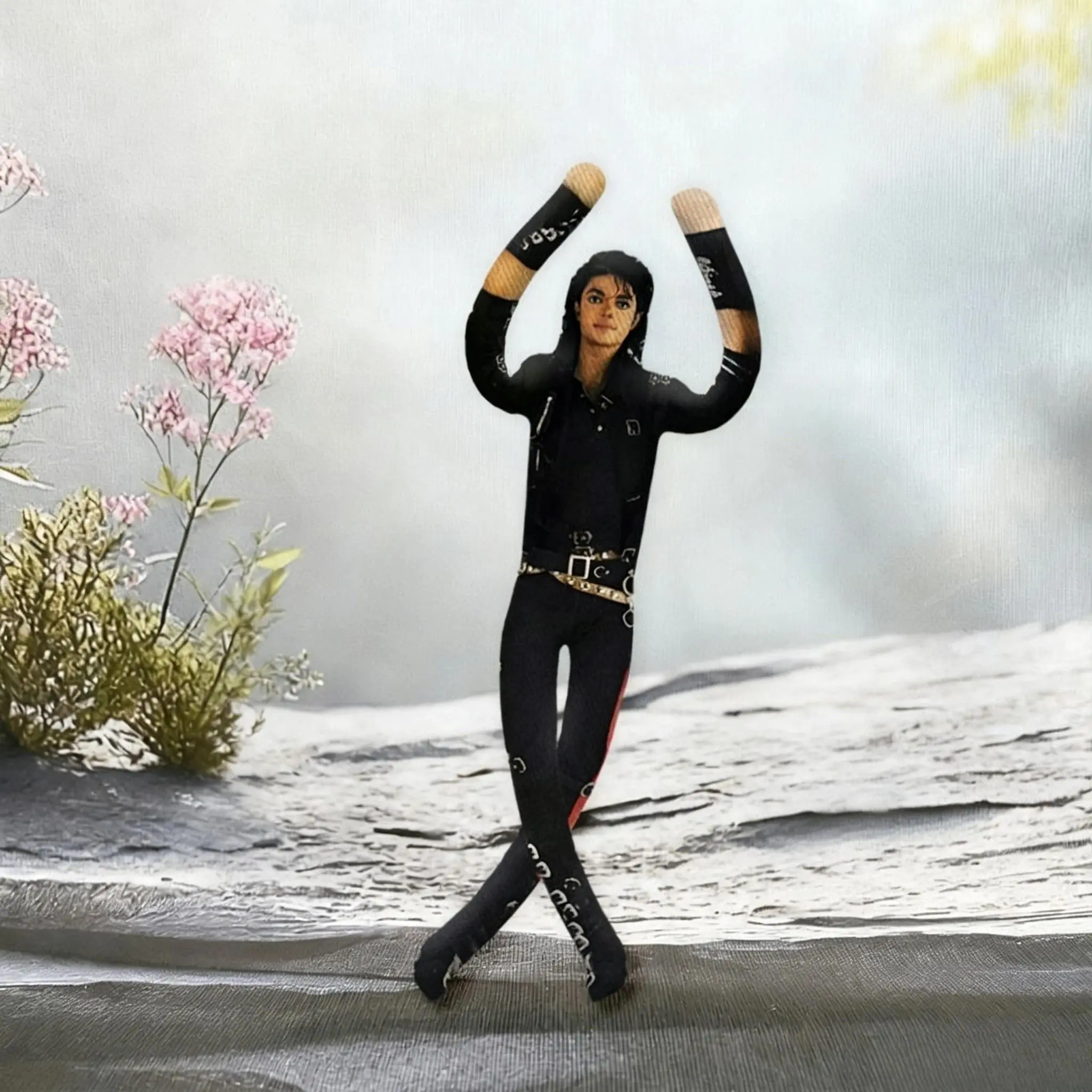 28cm Michael Jackson Soft Plushie with Bendable Body Creative Action Figure Home Decor Collectible Gift for Fans