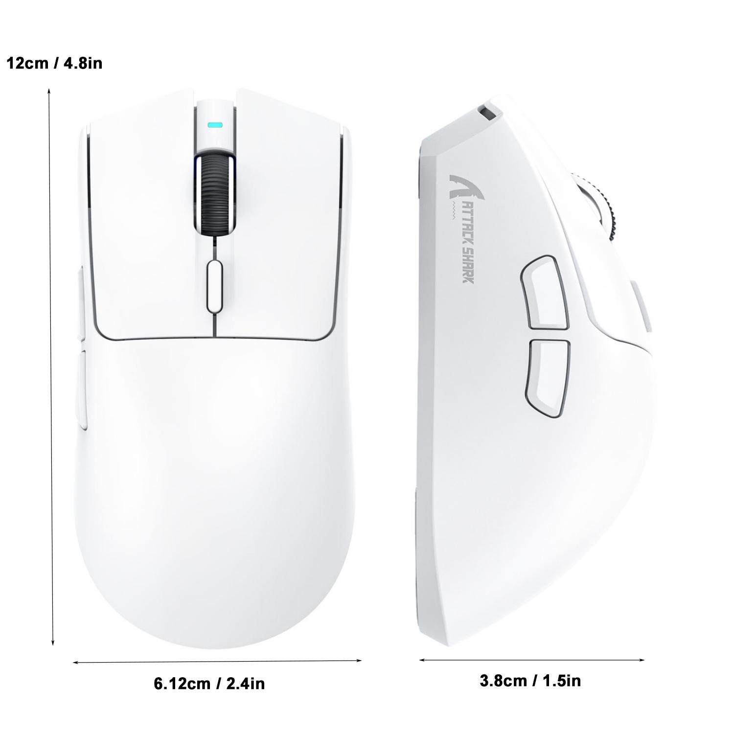 ATTACK SHARK Attack Shark X1 Wireless Gaming Mouse, Ergonomic Mouse, Magnetic RGB Charging Mouse, Optical Micro Switch Mouse for PC MAC Gamer