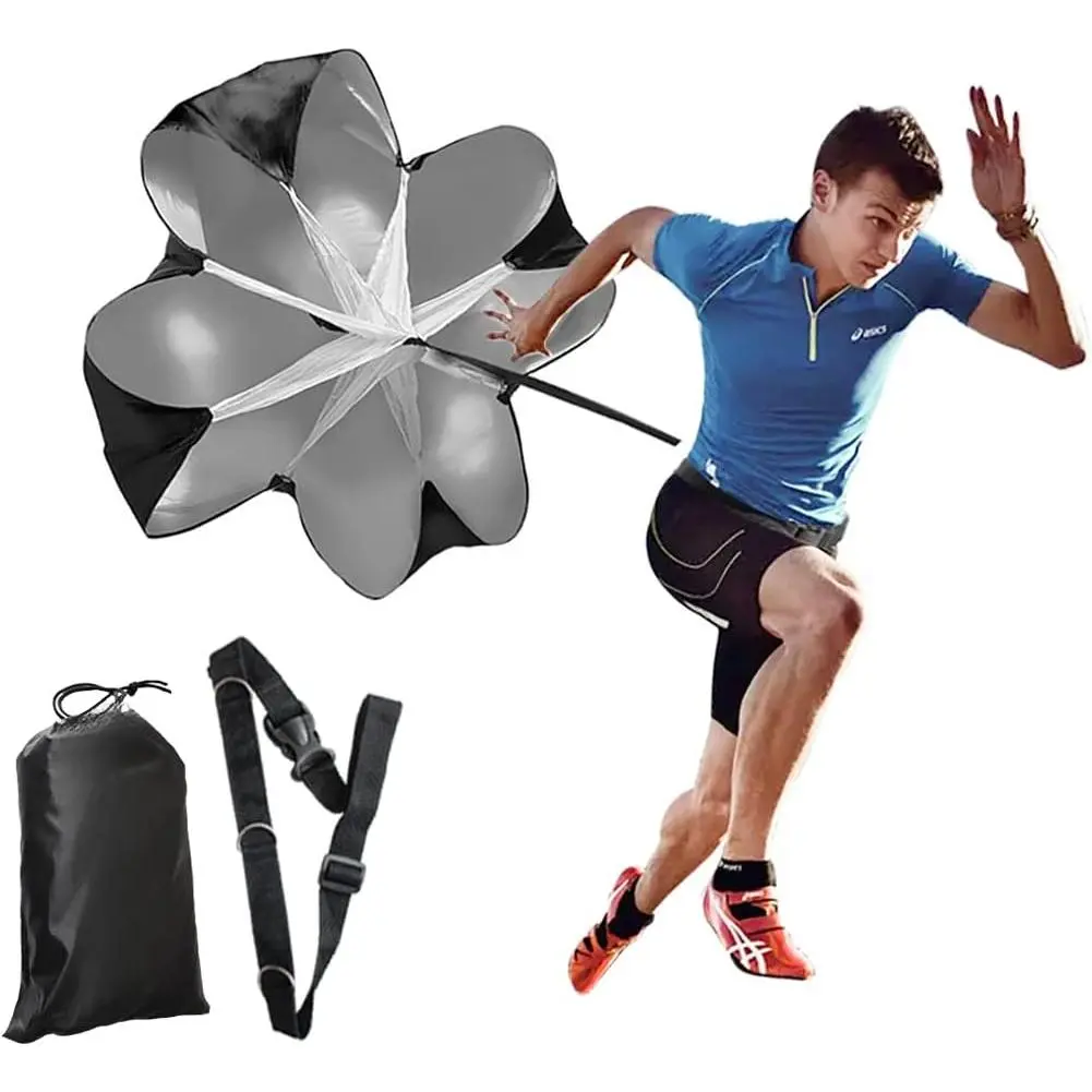 Running Speed Training 56" Parachute with Adjustable Strap, Free Carry Bag. Speed Chute Resistance Running Parachute for Kids Youth and Adults