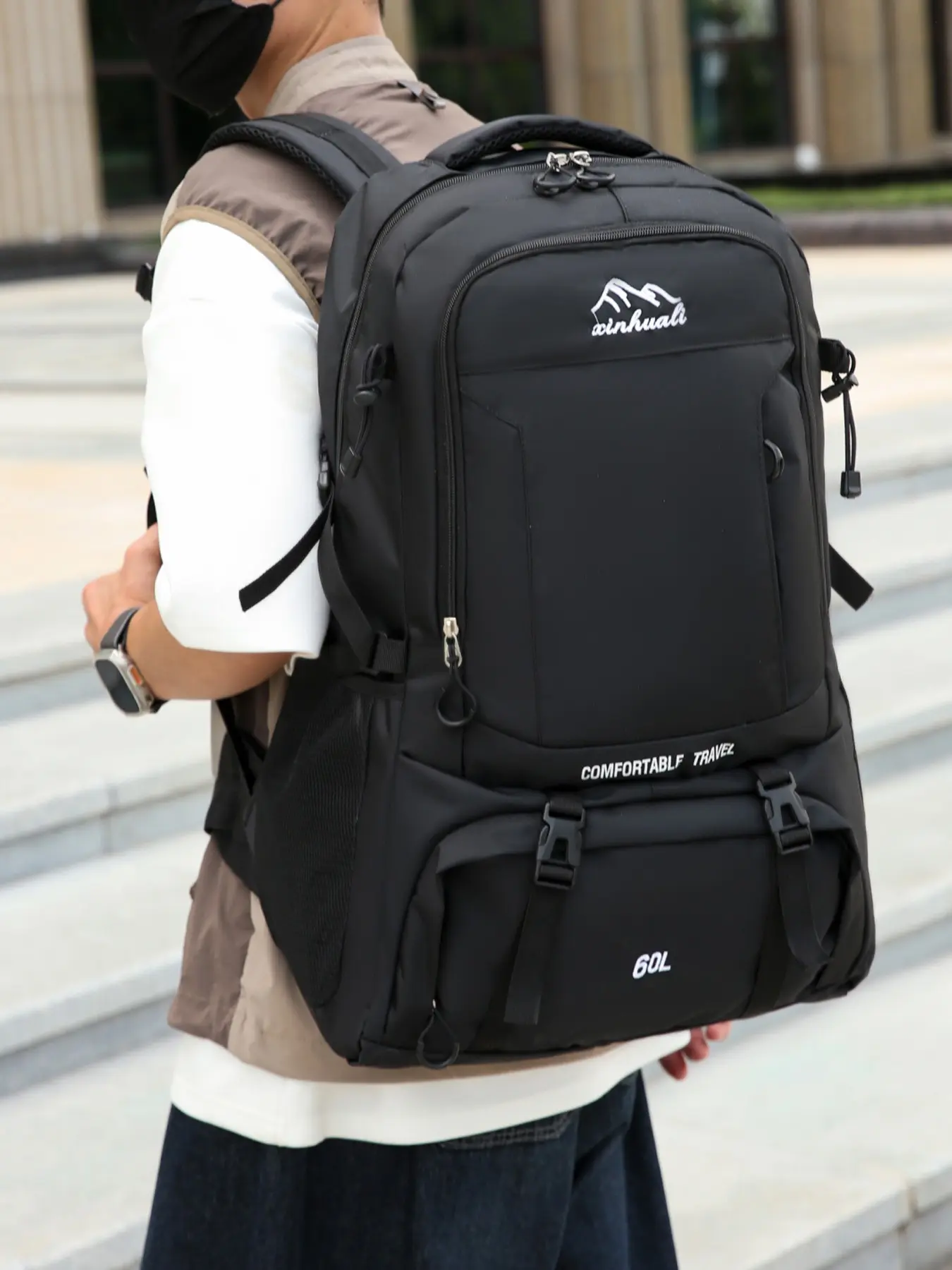2026 Large Capacity Travel Backpack, Waterproof Durable Outdoor Hiking Bag, Camping Gear Pack, Unisex Multifunctional Travel Backpack, Durable Outdoor Rucksack