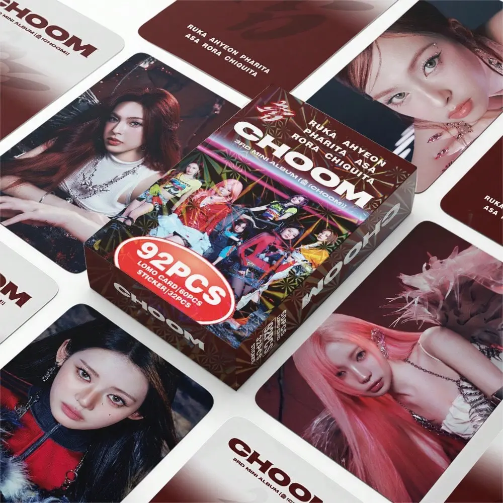 92 Pieces Babymonster New Album Choom Collectible Cards, Star Stickers, Lomo Style, Perfect for Fans and Collectors, Stickers Kit