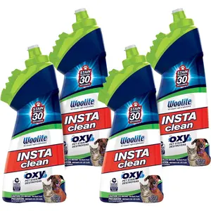 Bissell InstaClean Oxy Pet Spot and Stain Remover with Brush Head, 4 pack, 17409