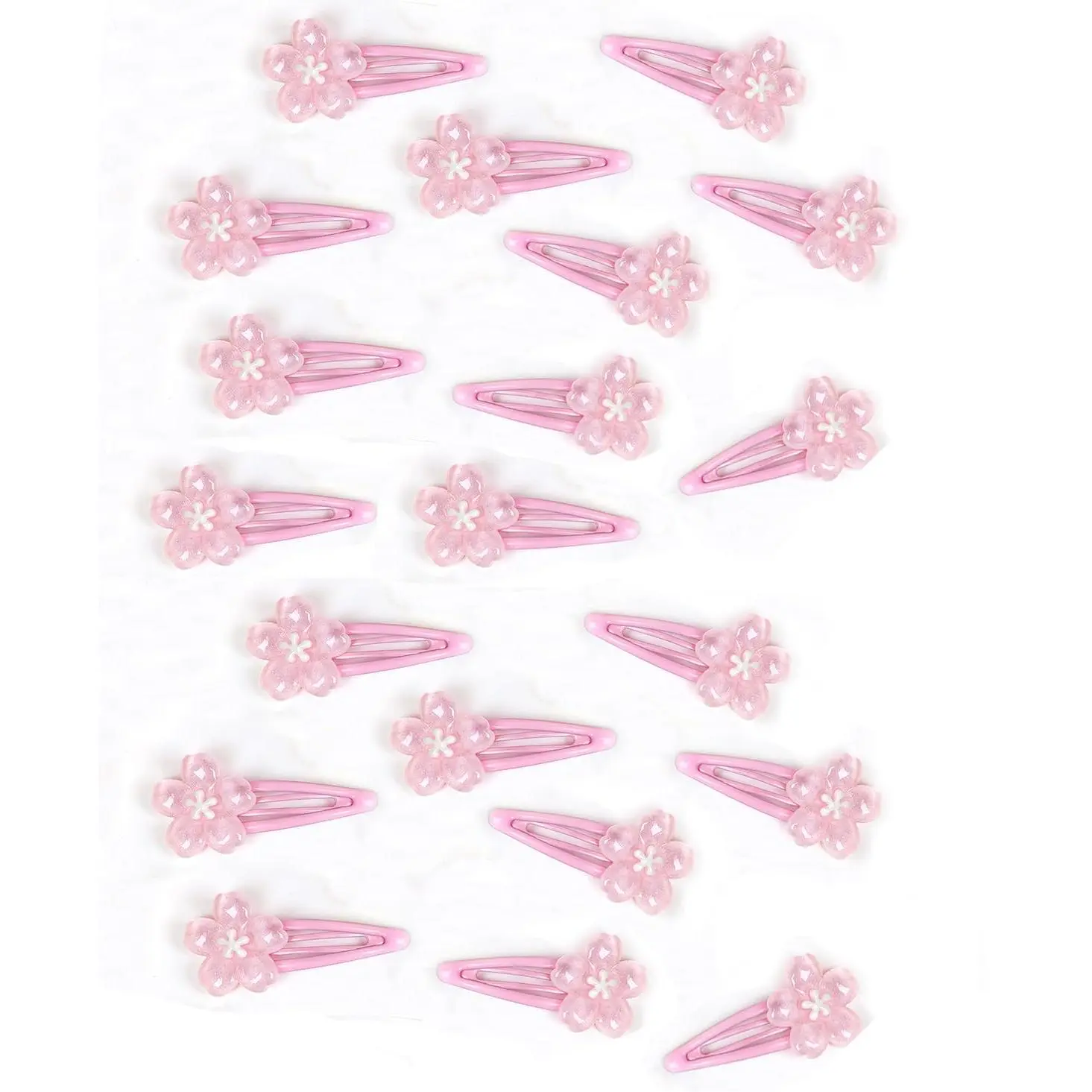 20 Pcs Pink Cherry Hair Clips, Cute Metal Snap Hair Barrettes Accessories  Women Decorative Hair Clips (Cherry clips pink 20pcs)