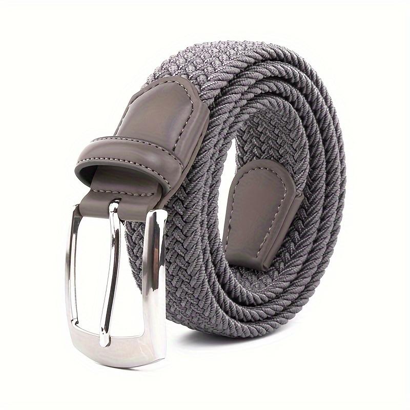 [Full Sizes Stretch Braided Belts] Canvas Elastic Fabric Woven Stretch Braided Belts for Men Women Junior with Multicolored/Full Sizes, Father's Day Gift  Brown