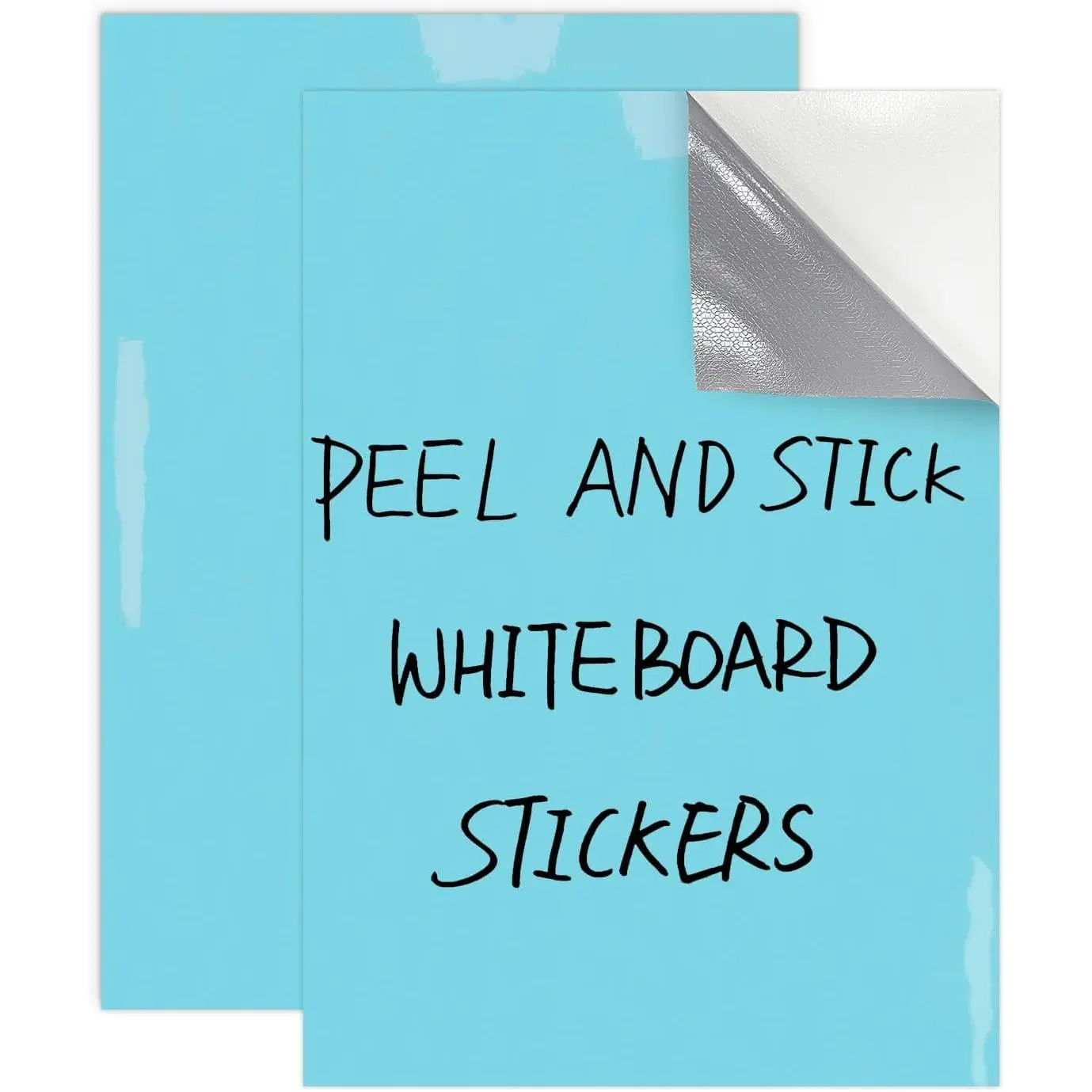 Dry Erase Board Sticker- Whiteboard Stickers-8.3''x11.7'' Removable Dry Erase Sheets- Fridge Dry Erase Paper for Wall/Desk/Refrigerator/Door/Locker//Office/Classroom (Blue-2Pcs)