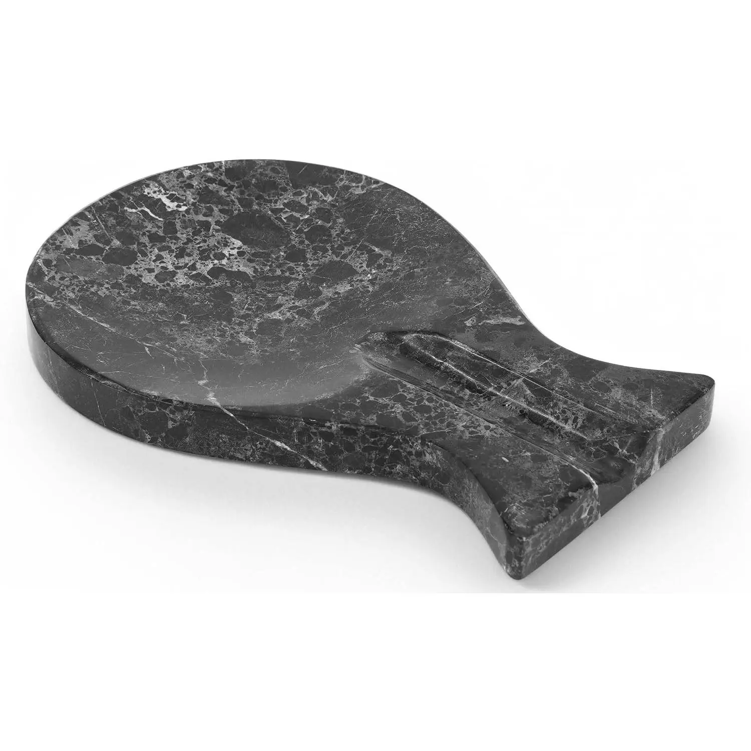Marble Spoon Rest for Stove Top 8" Inches Black Handmade Spoon Holder For Kitchen Utensils, Ideal Heat-Resistant Cooking Utensil Rest, Modern Farmhouse Kitchen Décor