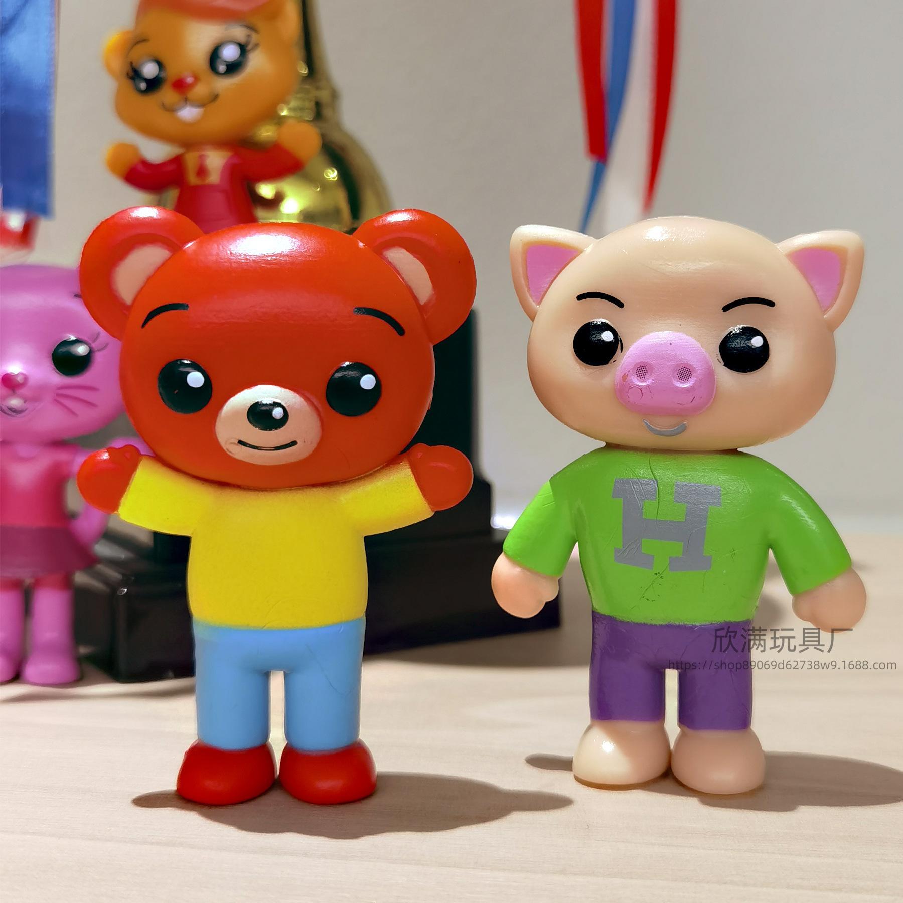 6pcs/set Cute Plim Clown Anime Figure Toy PVC Enlightenment Education Model Dolls For Children Gift Desk Decorations