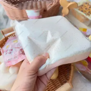 Tender Toast Squishy Mint Chocolate Toast Fidget Toy Soft Bread Squeeze Toy ASMR Anti Stress Toys For Children Gift