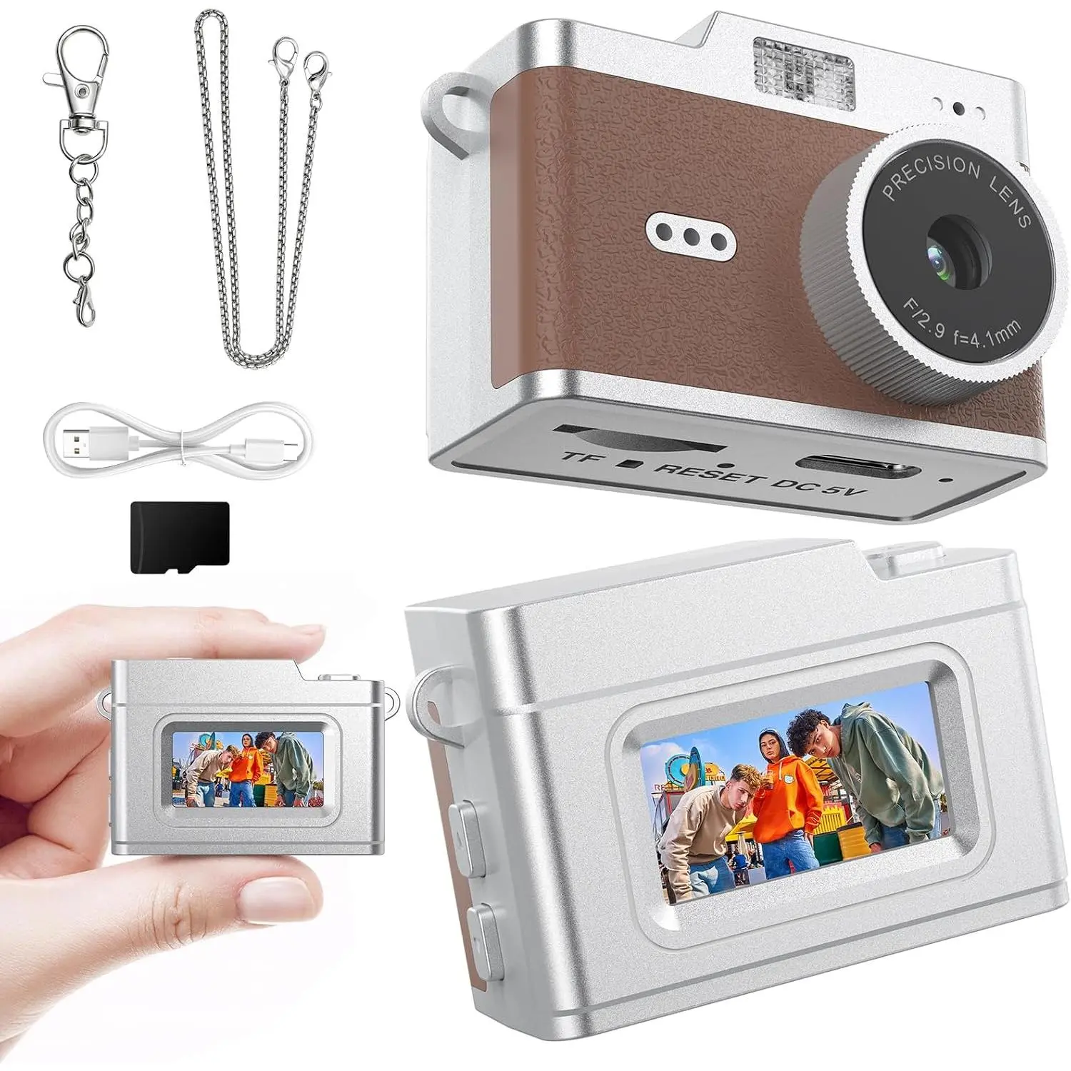 Digital Camera 1080P, Ultra-Portable Small Retro Camera 32GB Card 6 Filters Video Recorder for Travel Camp Snap Study Party Collectible  Camera   Teens Beginner Trendsetter