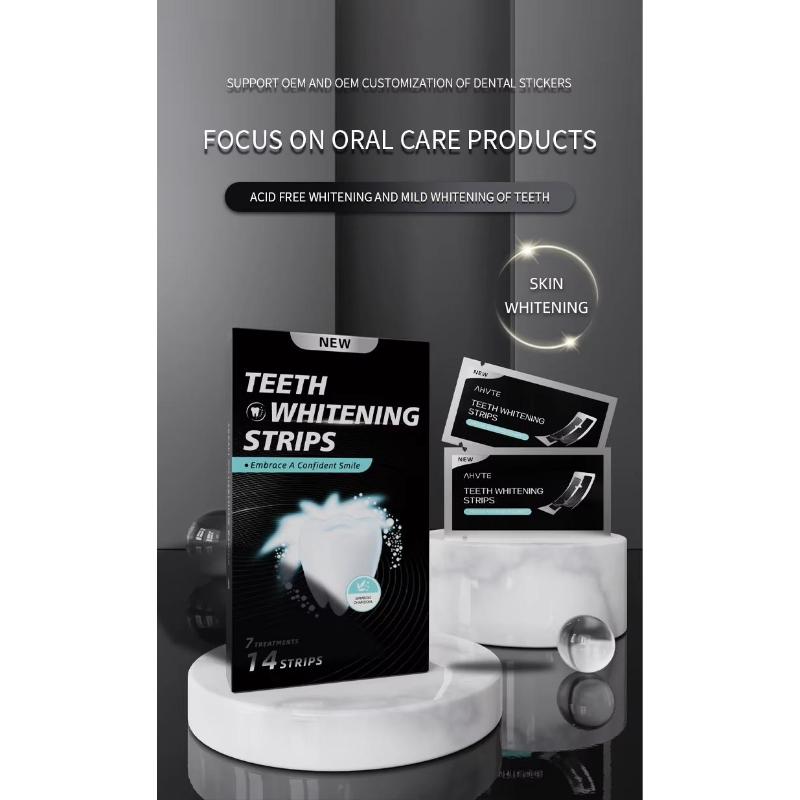 Bamboo charcoal enzyme fresh smoke tea stain removal whitening teeth strips HP bleaching strips Gift