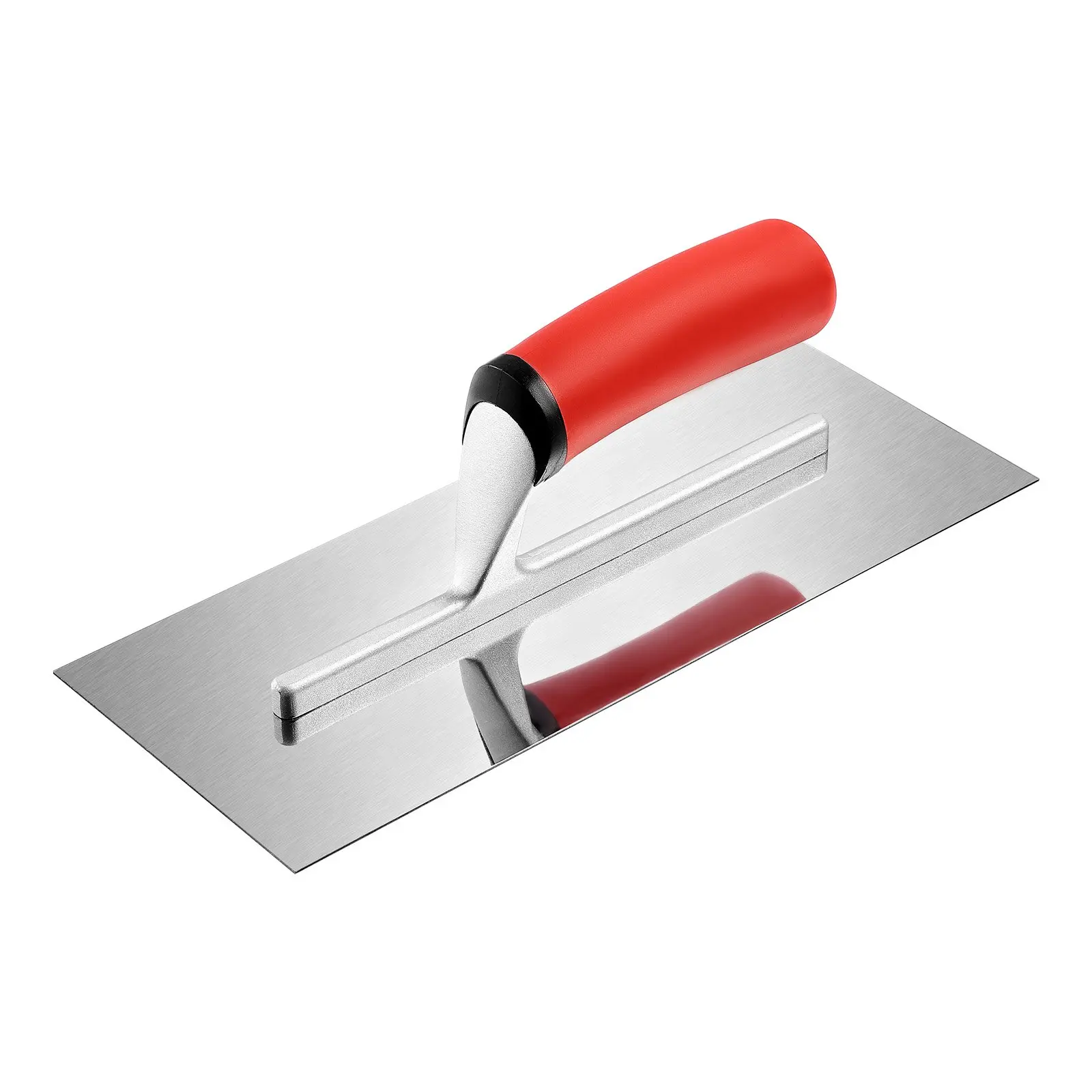 Tile Tools, Stainless Steel Flat Finishing Trowel, 10.9x 4.4 in Concrete Cement Drywall Plastering Tile Masonry Construction Hand Tools with Handle, for Apply, Spread, Flatten, Smooth, Polish