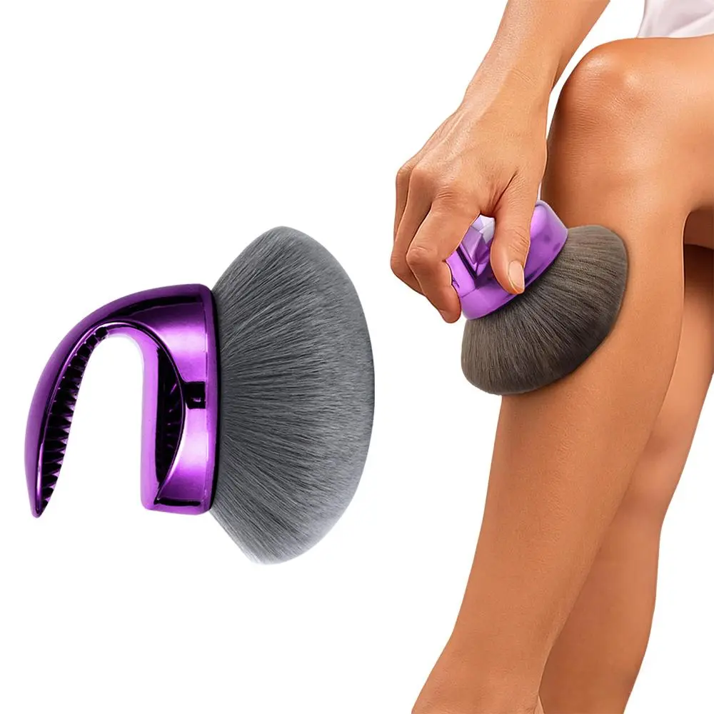 Dual-use Kabuki brush for tanning and body makeup. Large design for full-body use. Smooth application and blending, keeps hands tidy for daily beauty routines Back brush