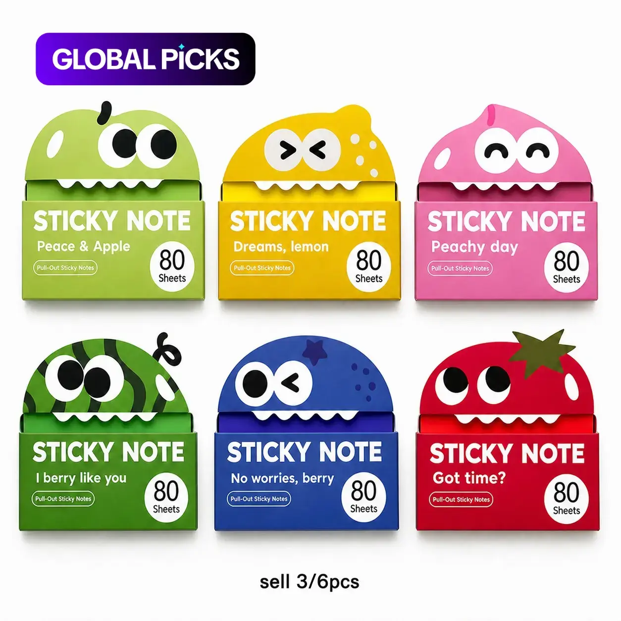Transparent Pull-Out Sticky Notes, 3/6 Boxes, 240/480 Sheets Total, Ideal for Office & Home Use, Easy-To-Use Adhesive Paper
