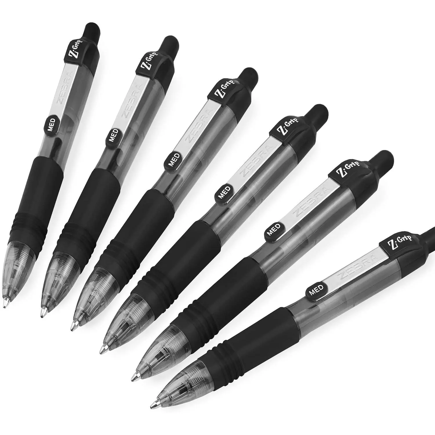 Z-Grip Smooth Mini Retractable Ballpoint Pens - 1.0mm - Black - Pack of 6