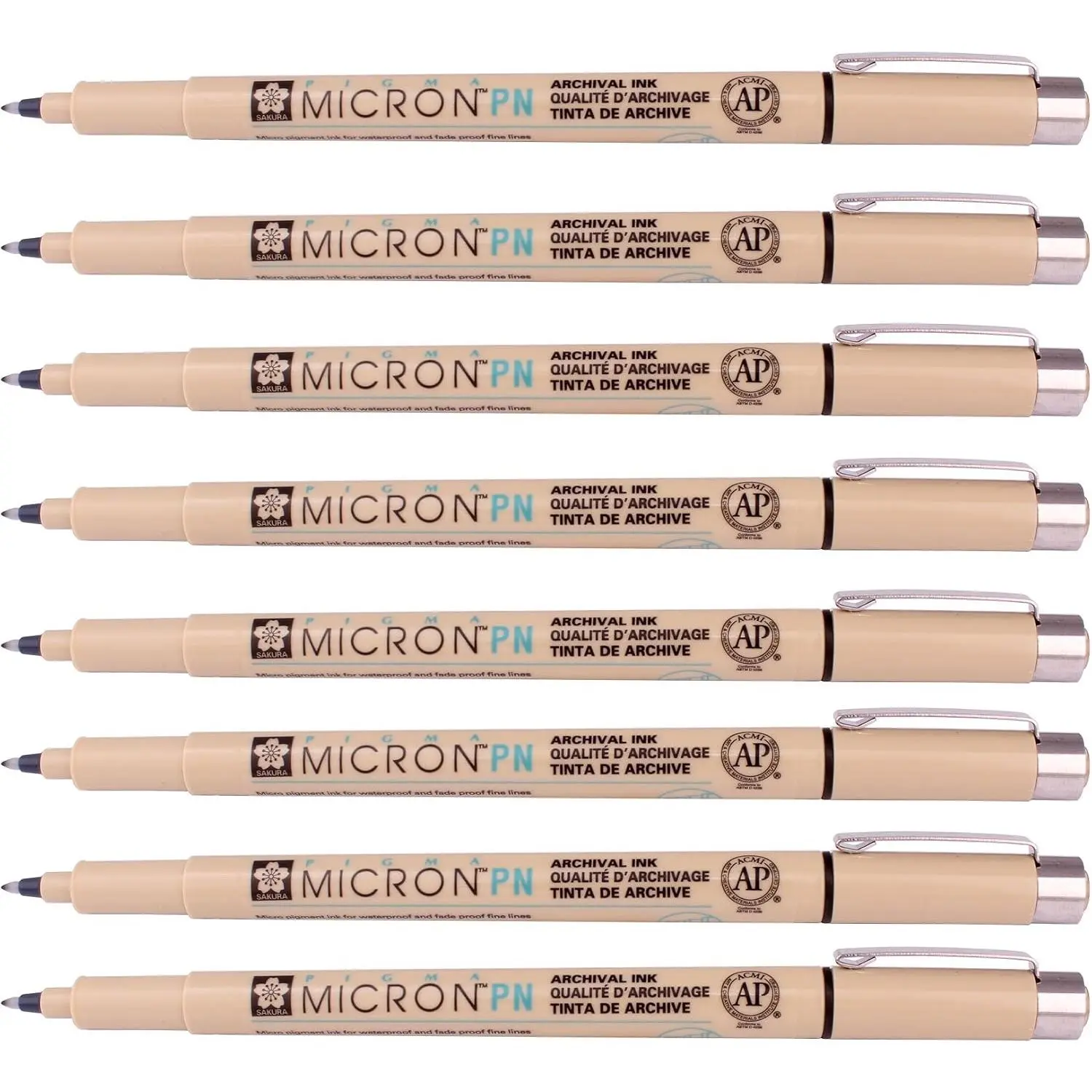 Micron Fine Line Pen High Light and Soft  Pen Manga Drawing-  8 Pens Set (Black, PN-8 Pens)