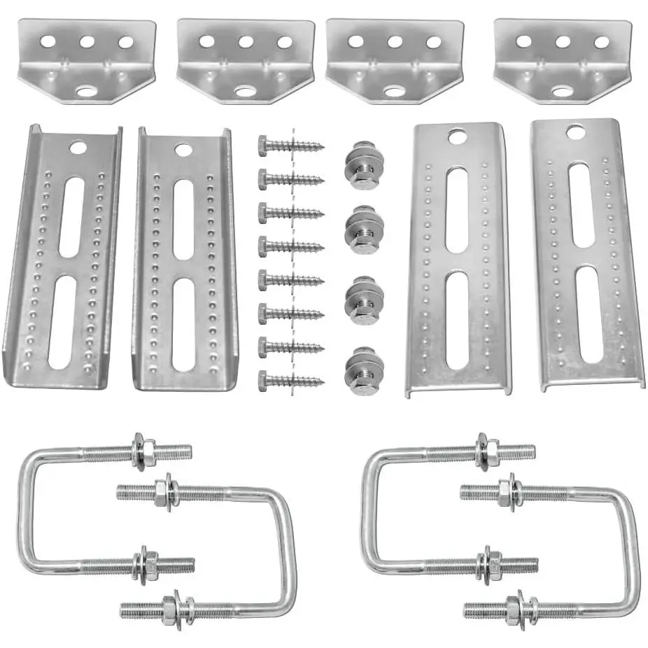 8" Boat Trailer Bunk Brackets Galvanized Swivel Top Bunk Bracket Kit for 1.5" x 3", 2" x 3", 3" x 3" Boat Trailer Crossmember
