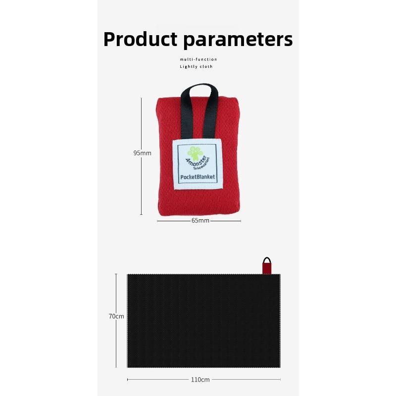 Ultra Thin Pocket Picnic Mat, Waterproof Sandproof Beach Blanket, Lightweight Foldable Portable Moisture Proof Mat for Beach