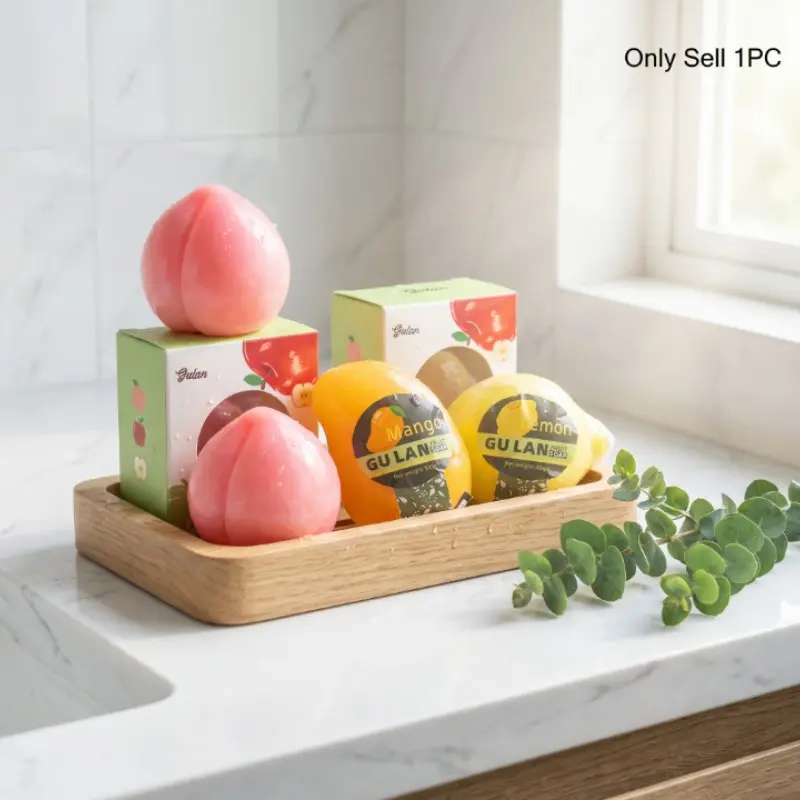 1PC Cute Fruit-Shaped Handmade Soap, Natural Ingredients, Gentle Cleaning, Perfect for Hand and Bath Use