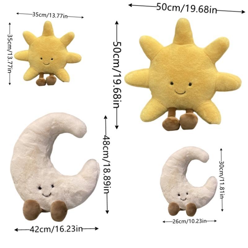 Aesthetic sun Plushie - Super Soft Cozy Room Decor, Trendy sun Stuffed Animal for Bed & Sofa, Cute Kawaii Gift for Girls, Ultra-Soft Cuddle Buddy