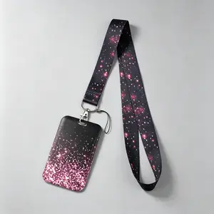 Advanced Keychain Lanyard Holder, Badge Stand ID Card Wallet, Detachable Phone Charm, Work ID Case, Student Meal Card Holder, Hard Shell Cover with Rope, Lanyard for ID Badge