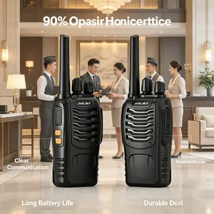 JUCJET 88S Durable Security Walkie Talkies 2 Pack, 16 Channel Handheld Two Way Radios with Original Earpieces & Type-C USB Charger, Professional Communication Radio for Work